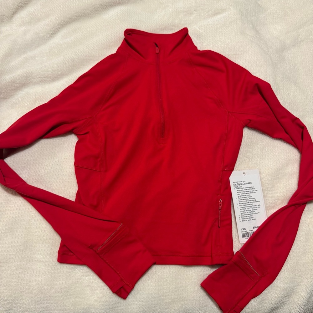 lululemon athletica Oxford Red Its Rulu Cropped Half-Zip